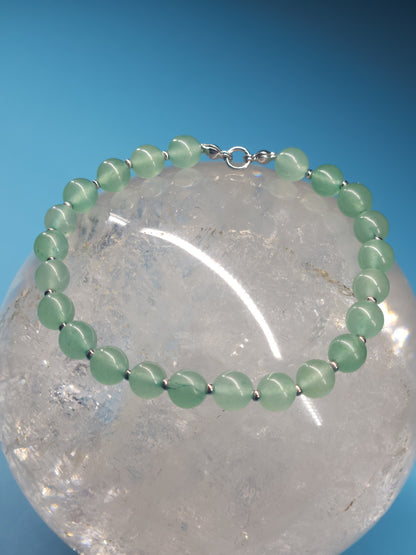 Green Aventurine Stretch Bracelet 6.5"