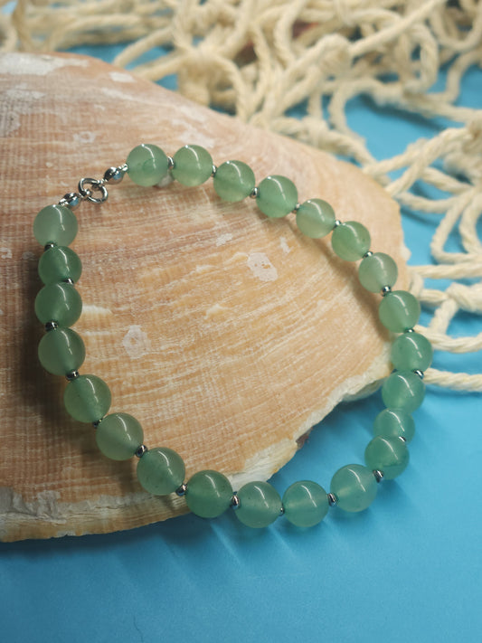 Green Aventurine Stretch Bracelet 6.5"