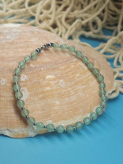 Green Aventurine Stretch Bracelet 7"