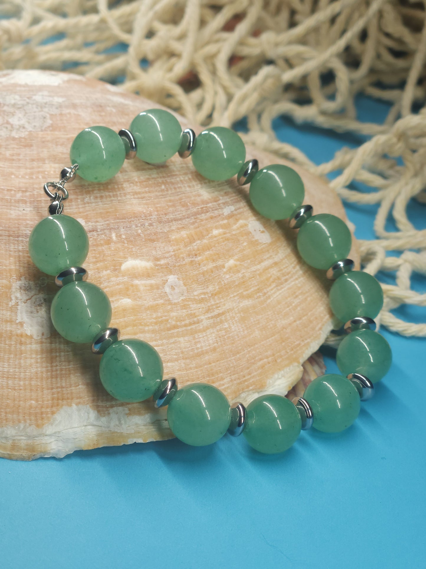 Green Aventurine Stretch Bracelet 7"