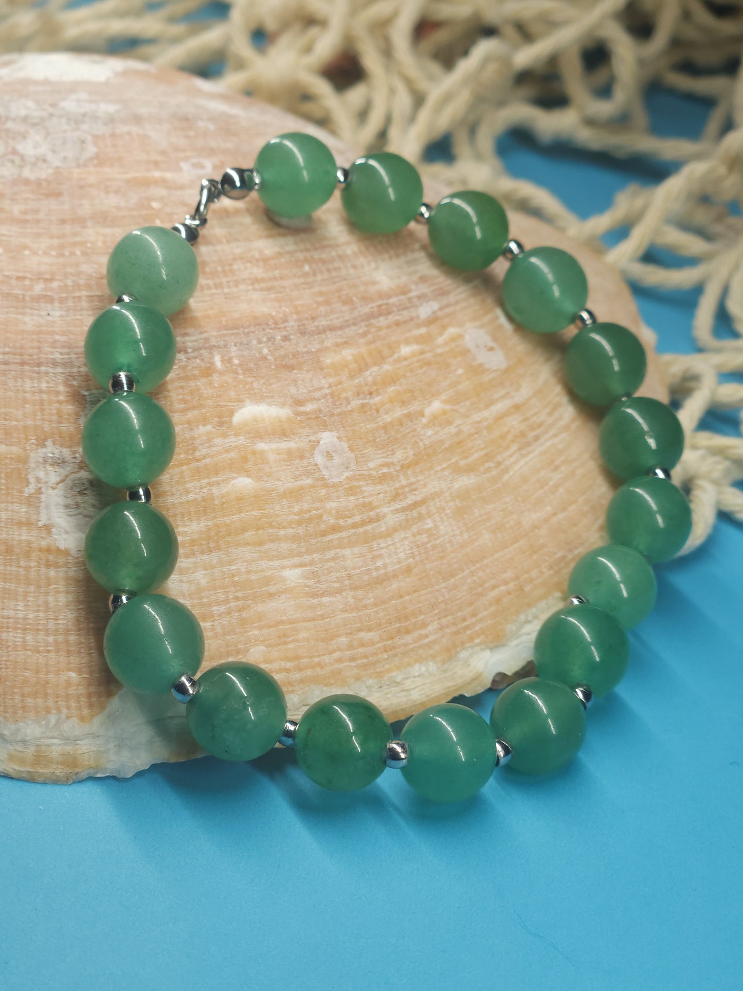 Green Aventurine Stretch Bracelet 6"