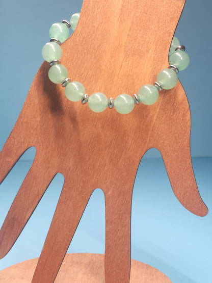 Green Aventurine Stretch Bracelet 7"