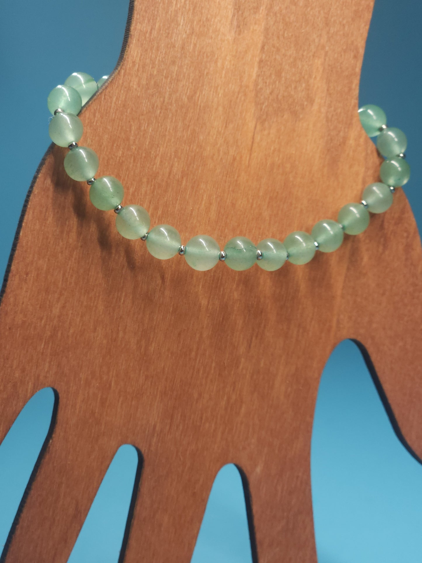 Green Aventurine Stretch Bracelet 6.5"