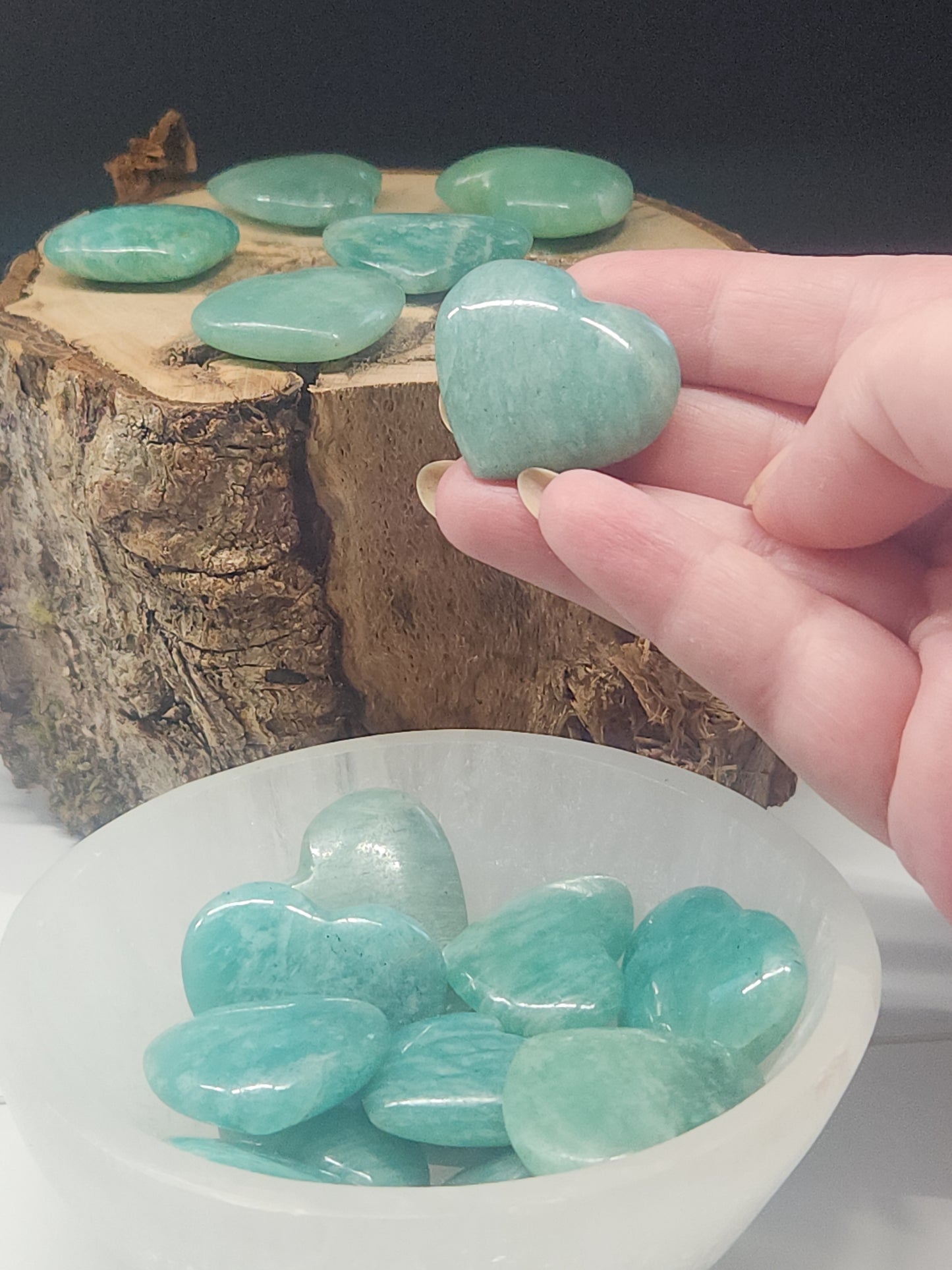 Amazonite Hearts 3cm