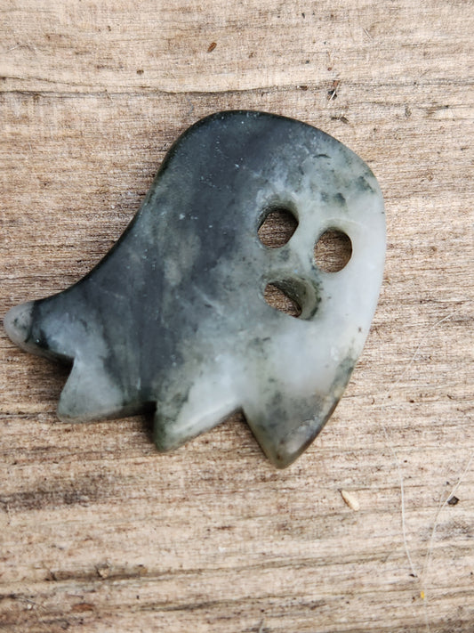 Flat Ghost Semi-Precious Stone Carving