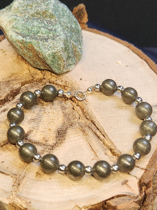 Pyrite Stretch Bracelet BR-07