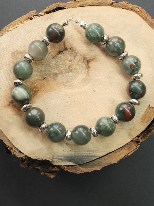 African Bloodstone Stretch Bracelet BR-20