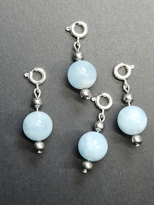 Aquamarine Beaded Charm C-AQ