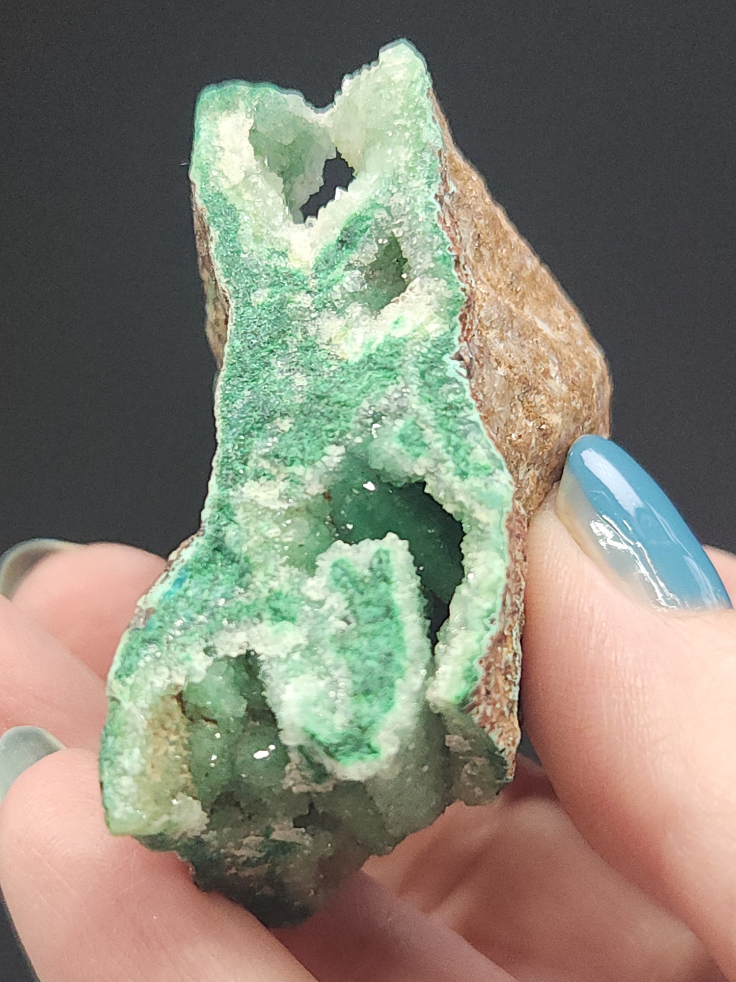 Chrysocolla, Malachite, Druse Specimen, COR-INT1