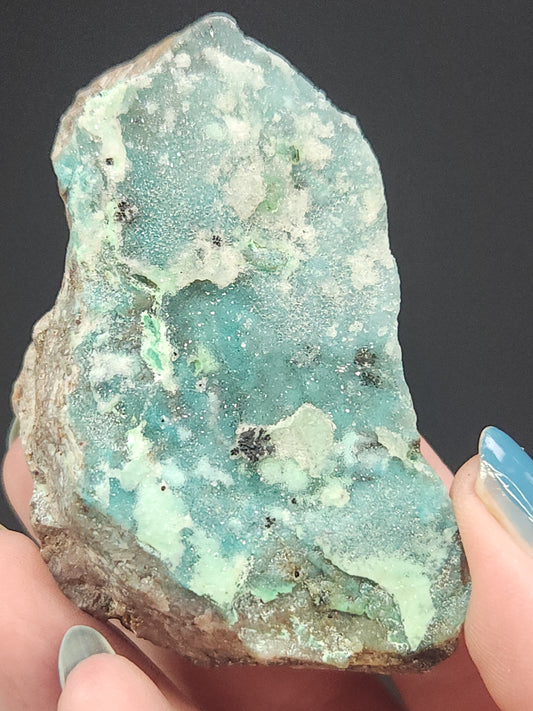 Chrysocolla, Malachite, Druse Specimen, COR-INT6