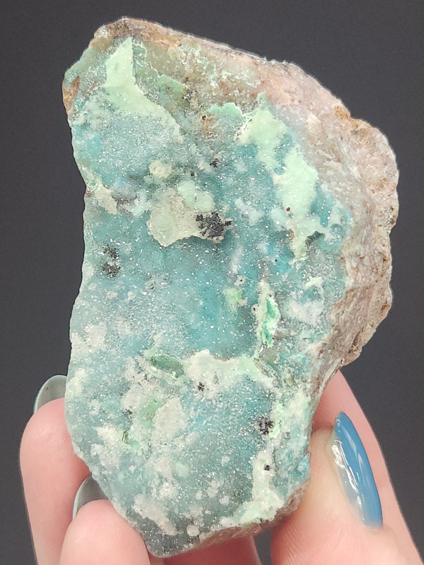 Chrysocolla, Malachite, Druse Specimen, COR-INT6