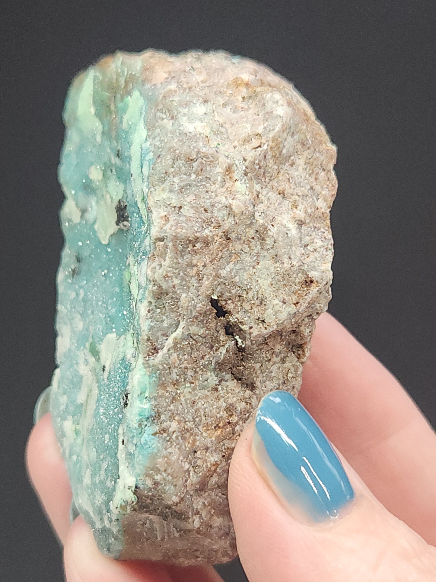 Chrysocolla, Malachite, Druse Specimen, COR-INT6