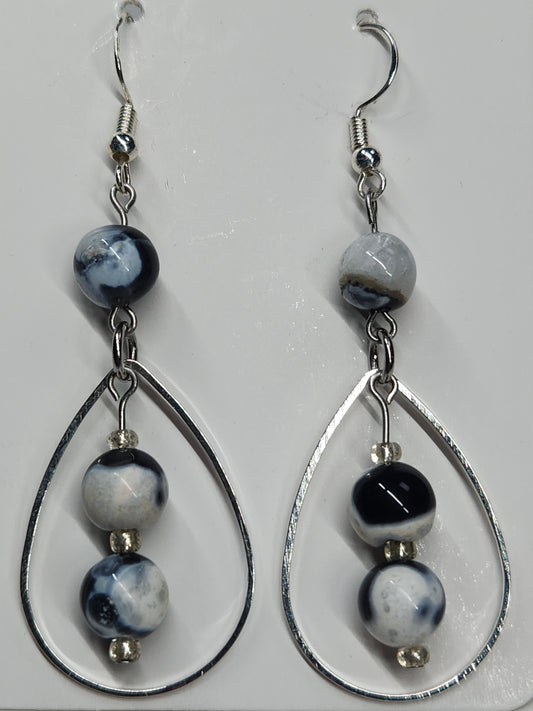 Orca Agate Dangle Earrings ER6