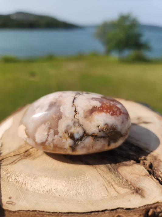 Flower Agate Palmstone FAP-003S