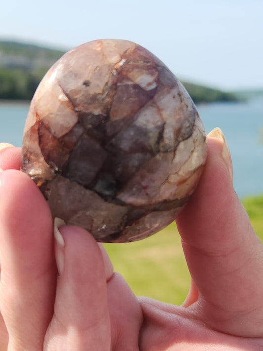 Fire Quartz Palmstone FQP001