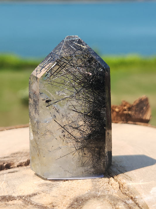 Tourmalinated Quartz Point 28g