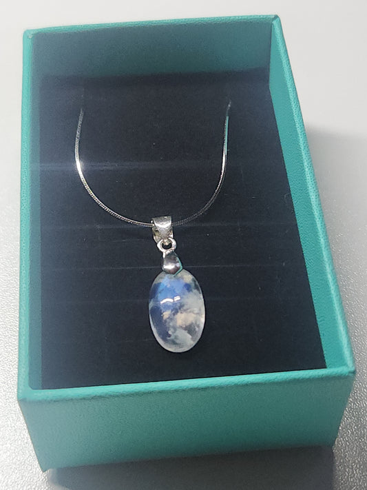 925 Sterling Silver Moonstone Necklace NK3