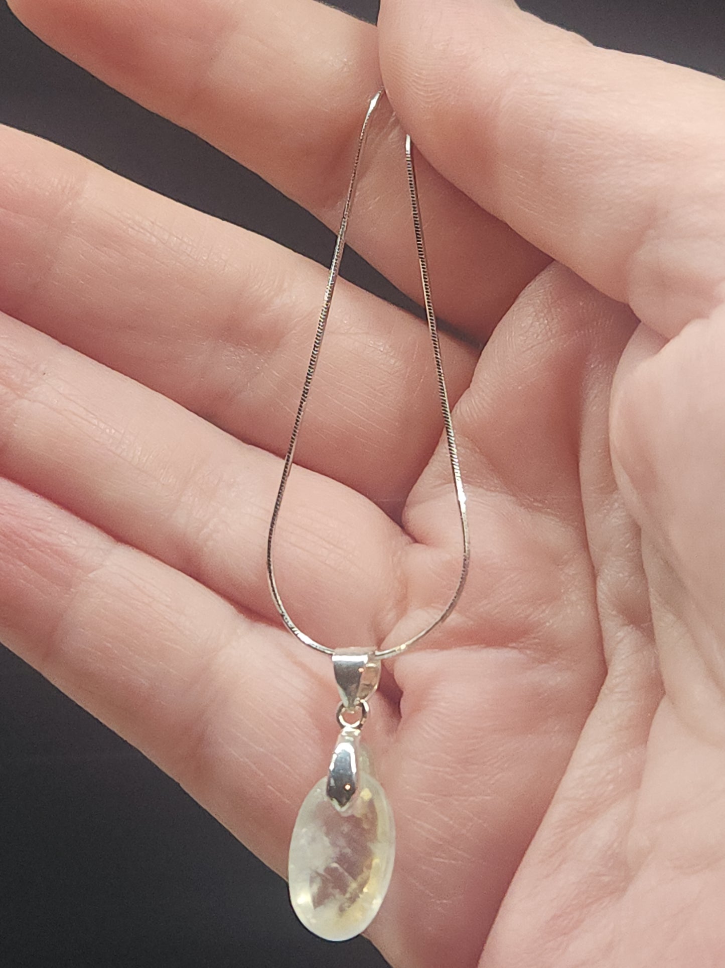 925 Sterling Silver Moonstone Necklace NK3