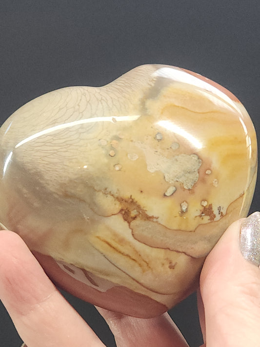 Polychrome Jasper Heart PJH-001S-390-4