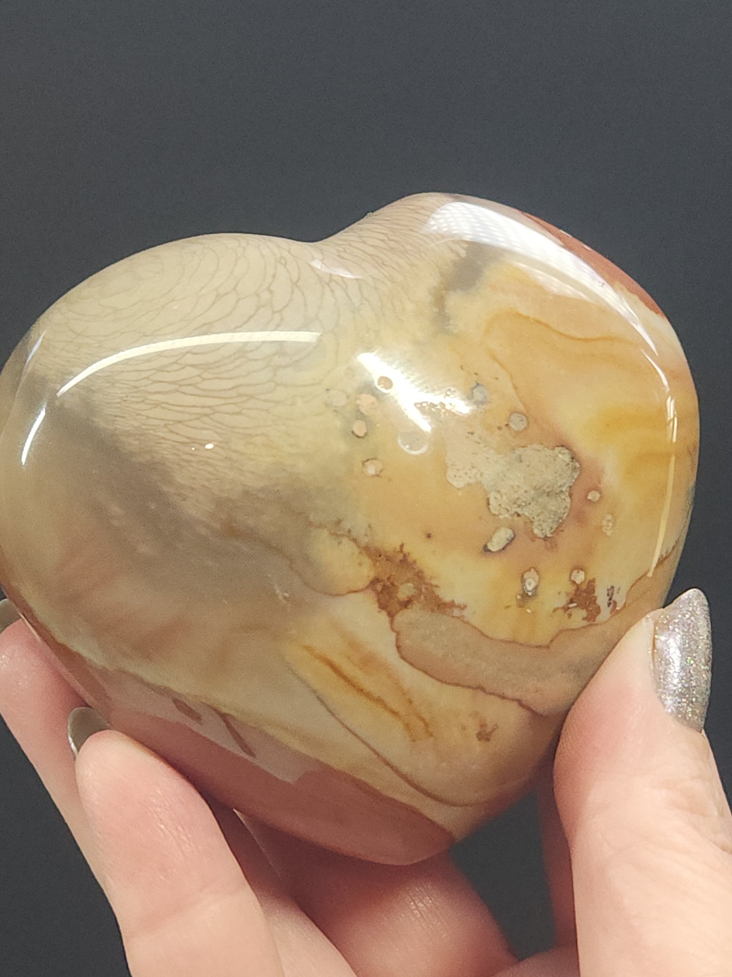 Polychrome Jasper Heart PJH-001S-390-4