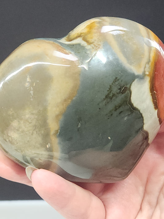 Polychrome Jasper Heart PJH-002S-423-3