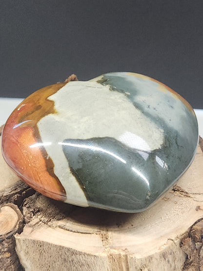 Polychrome Jasper Heart PJH-002S-423-3