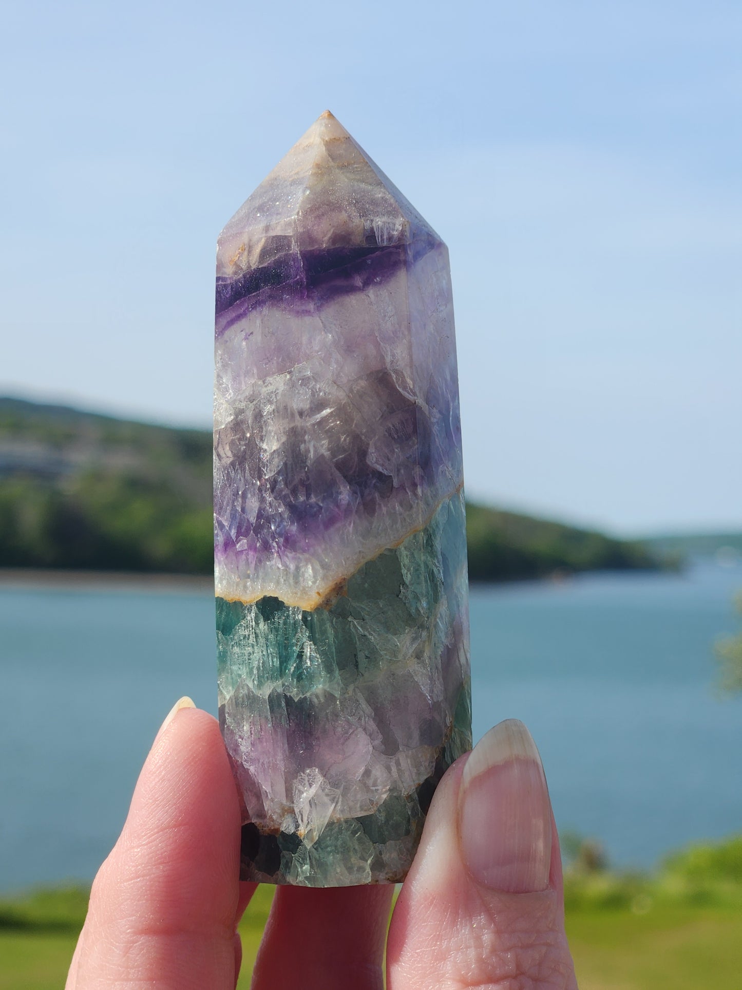 Rainbow Fluorite Tower 106g