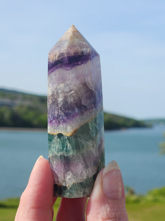 Rainbow Fluorite Tower 106g