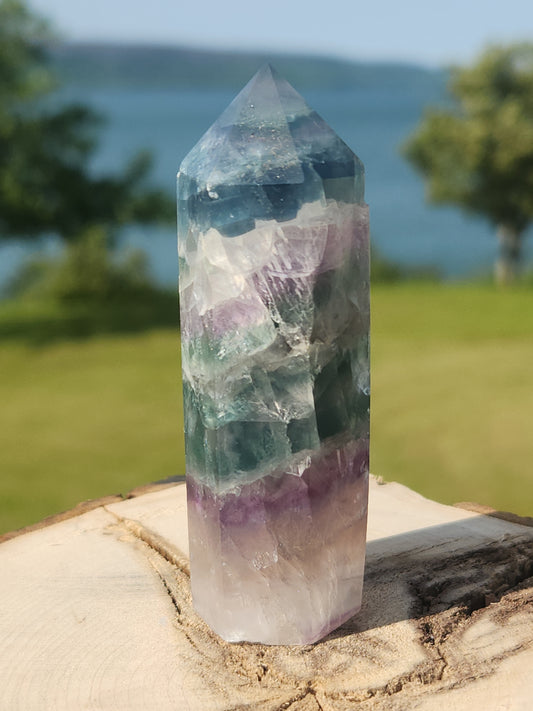 Rainbow Fluorite Tower RFT002