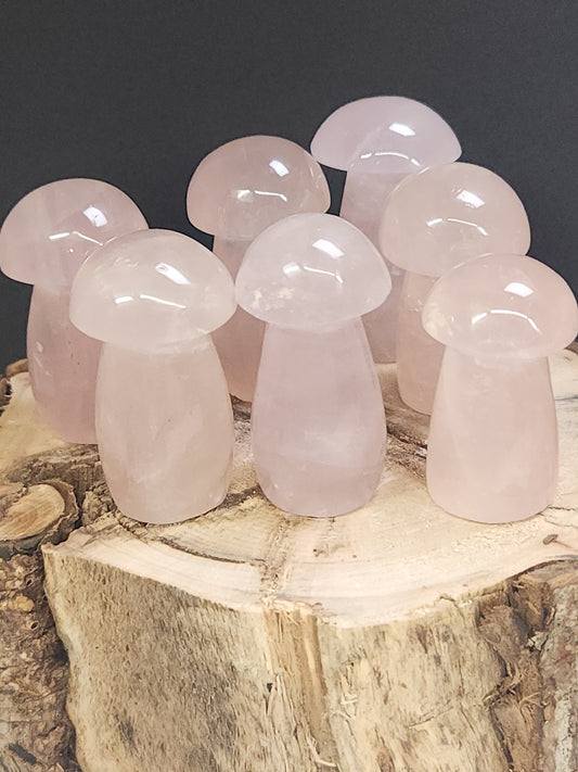 Rose Quartz Mushrooms, A-AA Grade, RQM-INT