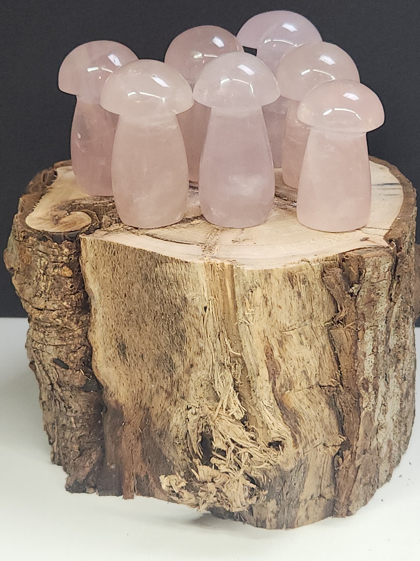Rose Quartz Mushrooms, A-AA Grade, RQM-INT