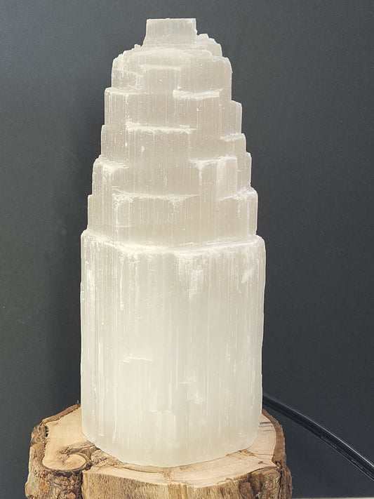 Selenite Lamp 20cm