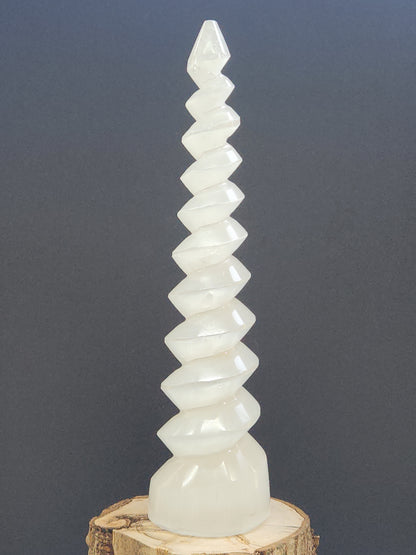 30cm Selenite Spiral Tower SST-30