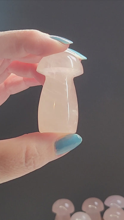 Rose Quartz Mushrooms, A-AA Grade, RQM-INT