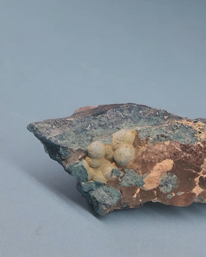 Botryoidal Shattuckite and Smoky Quartz Specimen 43g