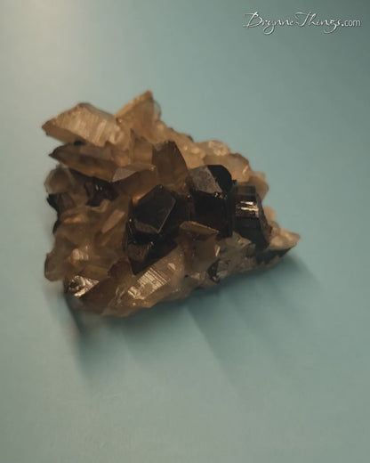 Smoky Quartz and Tourmaline Specimen 114g